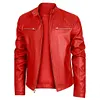 Men's Leather Biker Jacket Cafe Racer Jacket by Inlyline