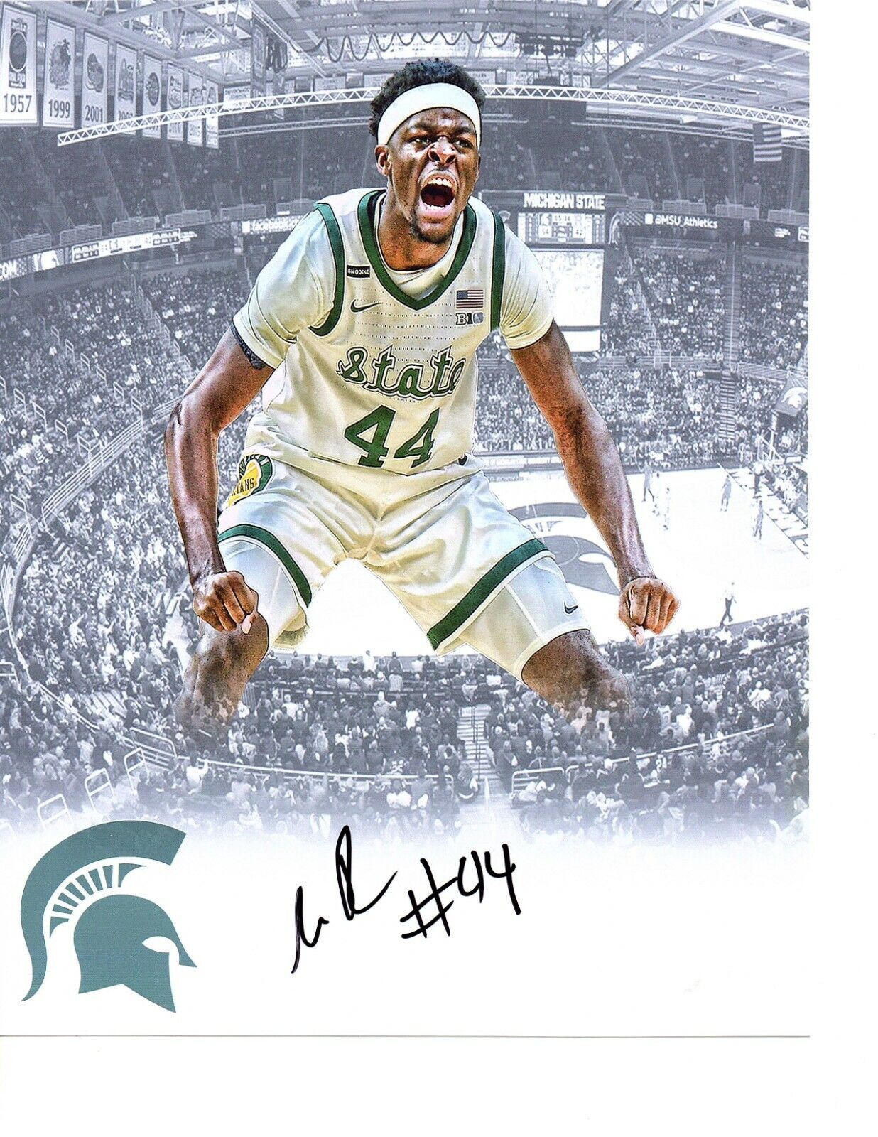 Gabe Brown Michigan State Spartans hand autographed signed 8x10 Photo Poster painting edit d