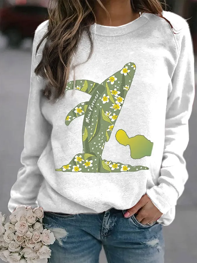 Women's Maui Forever Print Sweatshirt