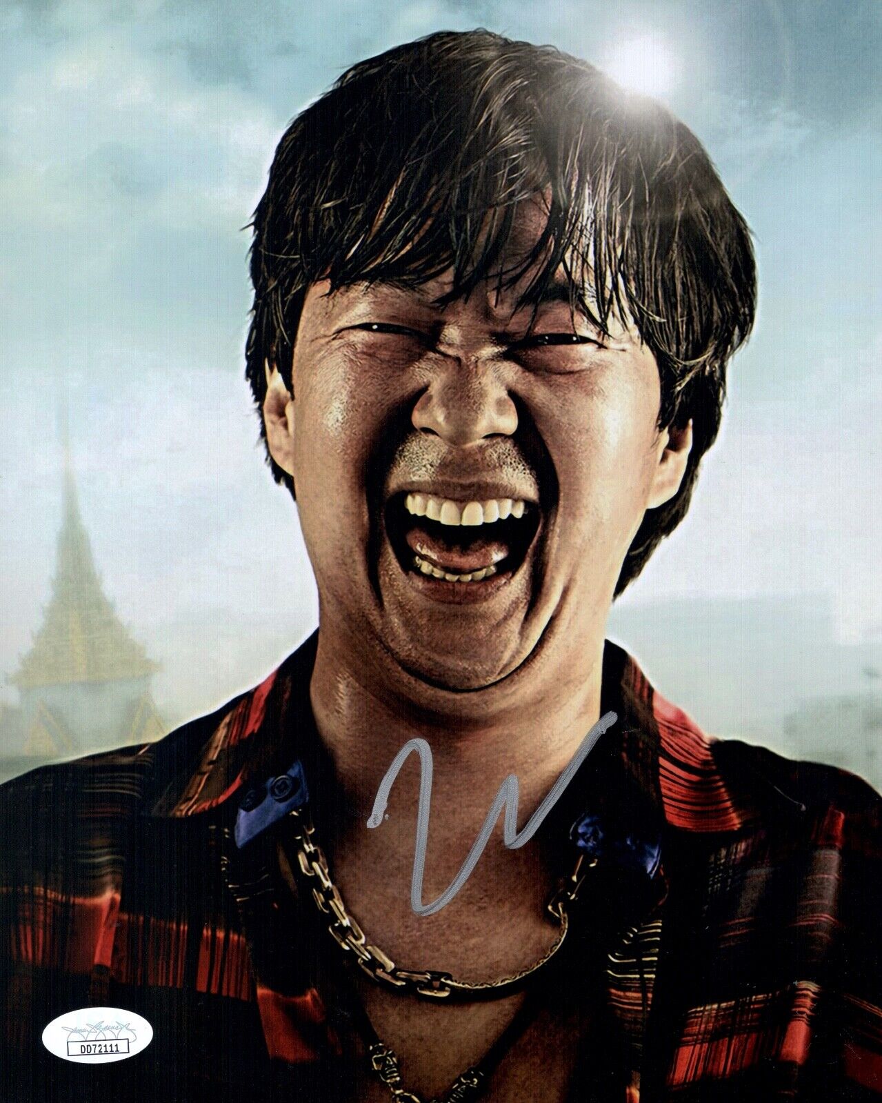 KEN JEONG Signed THE HANGOVER Mr. Leslie Chow 8x10 In Person Autograph JSA COA