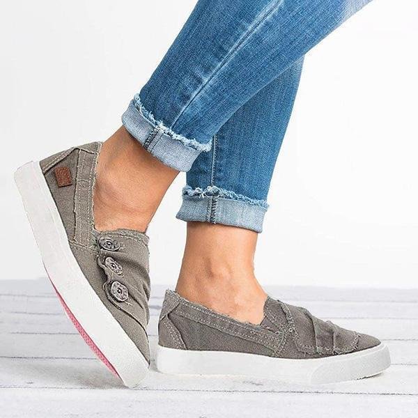 jellipops women casual button comfy sneakers