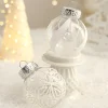 25PCS Silver White Serie Christmas Hanging Decor Balls