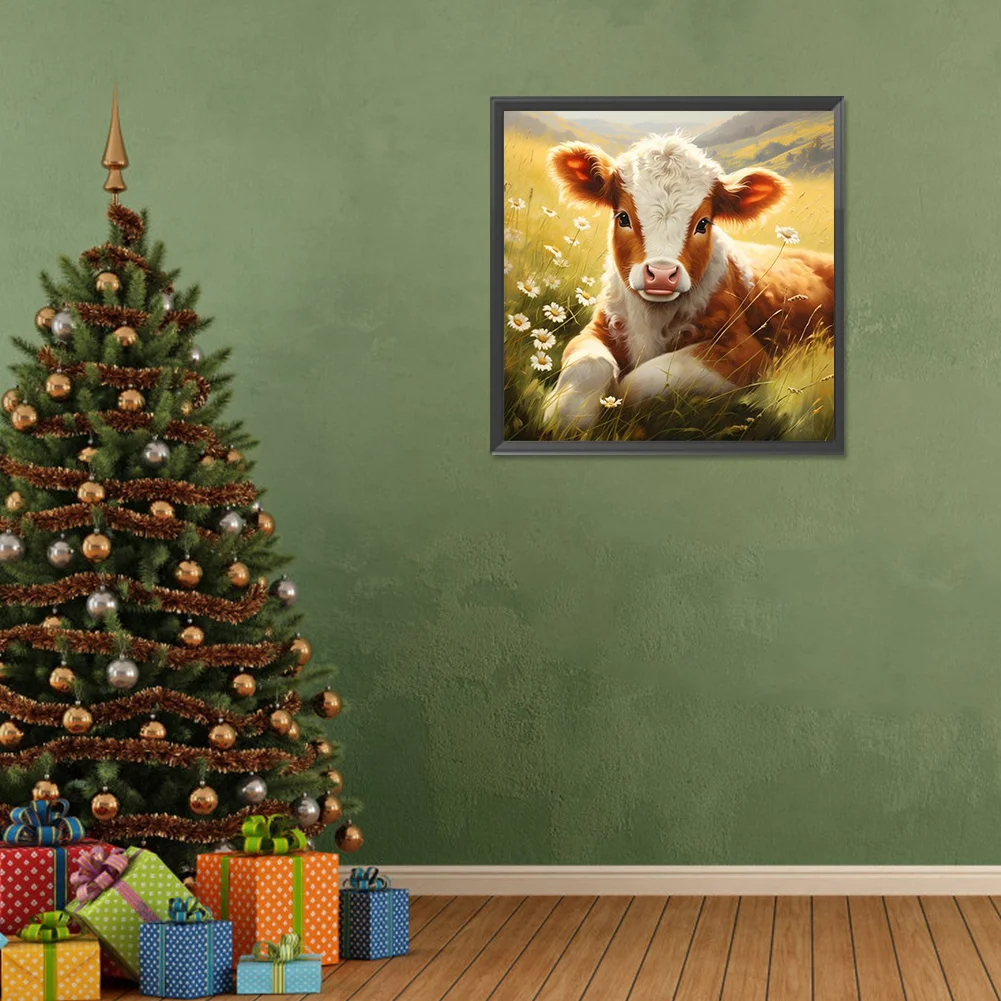 Diamond Painting - Full Round Drill - Cow(Canvas|30*30cm)