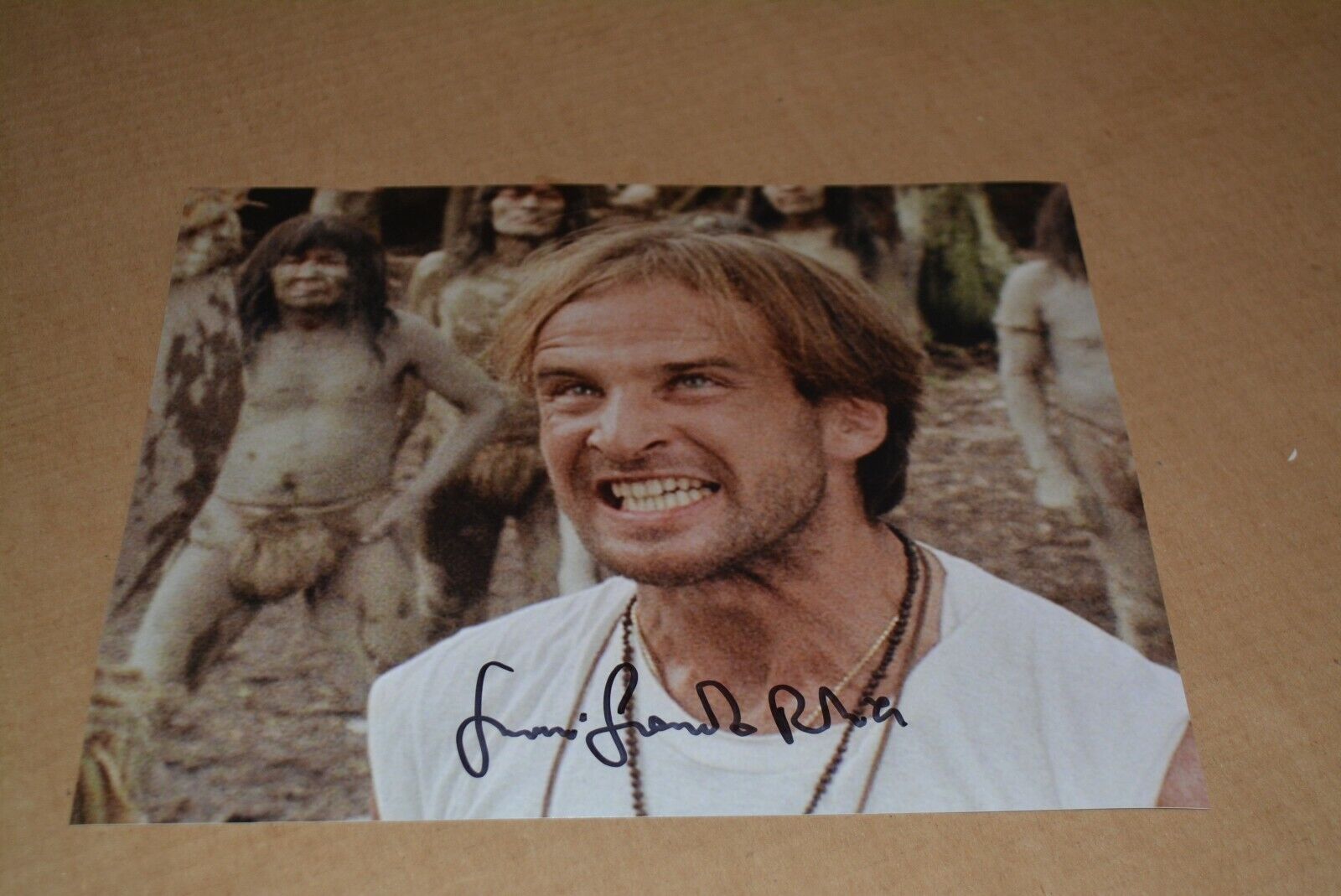 GIOVANNI LOMBARDO RADICE signed autograph In Person 8x10 CANNIBAL APOCALYPSE