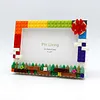 Rainbow DIY Building Block Photo Frame Kit,Creative Handmade Assembled Photo Frame Handmade Craft Gift Home Tabletop Display Decor