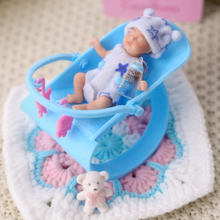 Babeside Lucy 4.5" Mini Full Silicone Sleeping Reborn Baby
