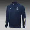 2023/2024 Real Madrid Long Zipped Jacket Royal Blue Football Shirt 1:1 Thai Quality Set