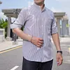  Gioiacombo&trade; Camicia a maniche lunghe a righe casual da uomo