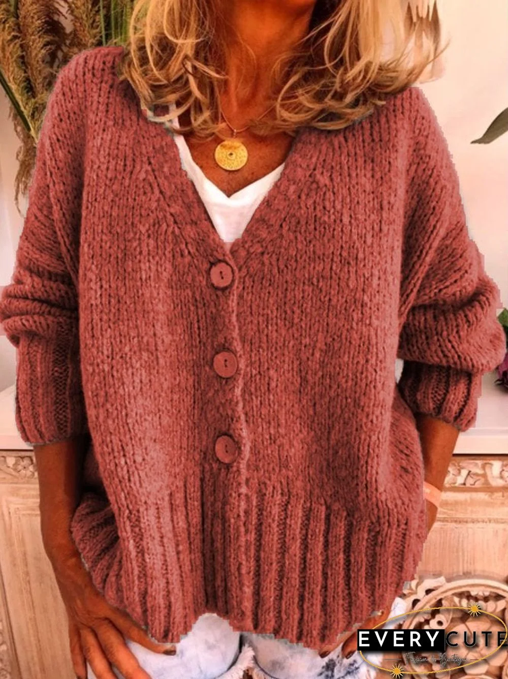 Women Casual Plus Size Sweater Cardigan