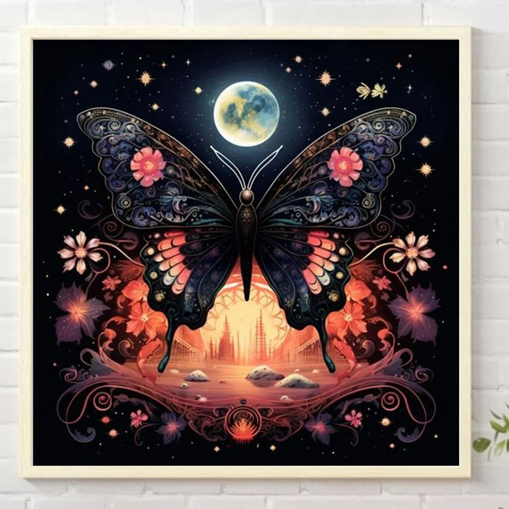 Partial AB Diamond Painting - Full Round Drill - Butterfly(Canvas|45*45cm)