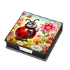 PU Insects Diamond Painting Notecard Box with Papers for DIY Art Craft