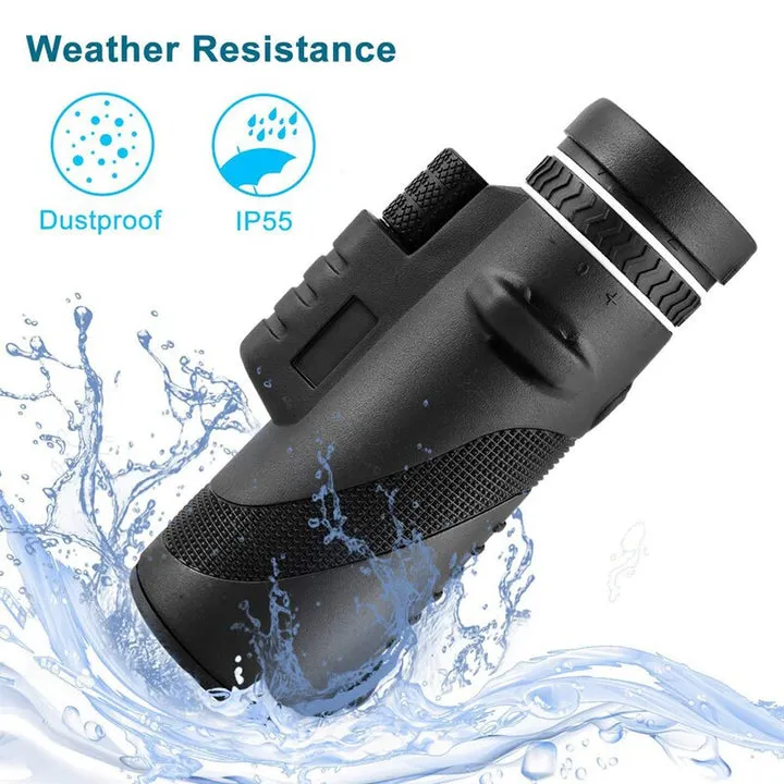 Télescope Monoculaire Stscope360 80X100 - Haute Puissance, Compatible Smartphone, Avec Adaptateur Et Trépied