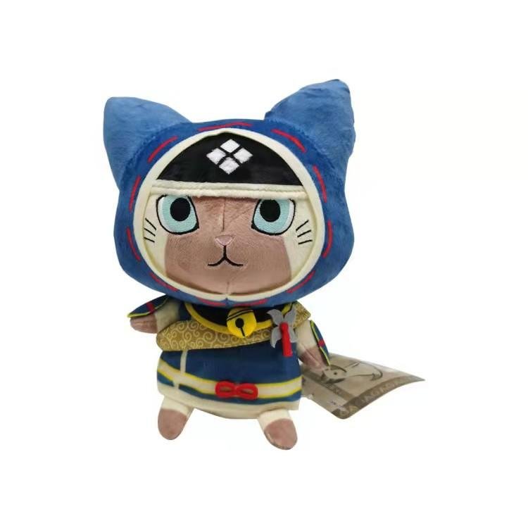 Monster Hunter Rise Palico Plush Toy Soft Stuffed Doll Kids Adults Holiday Gifts