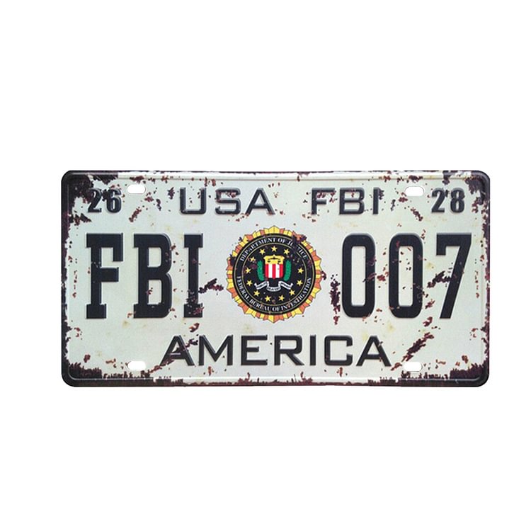 FBI 007 - Panneaux en étain/panneaux en bois - 30 * 15cm