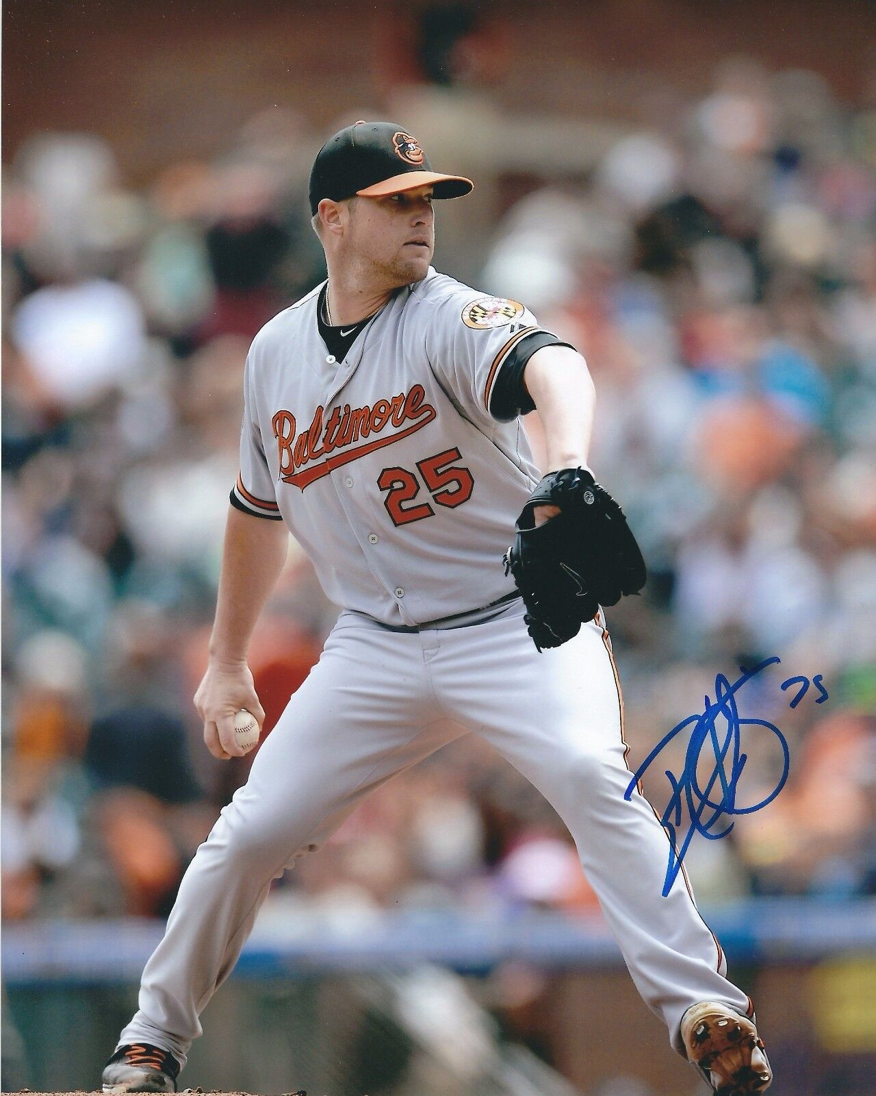 Signed 8x10 Bud Norris Baltimore Orioles Autographed Photo Poster painting - COA