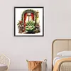 >SALE<5D DIY Full Round Drill Diamond Painting Red Curtain Sofa Home Decor 30x30cm