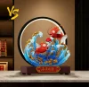 Fortune Two Magikarp Playing in Water with LED - Pokemon Resin Statue - VS Studios
