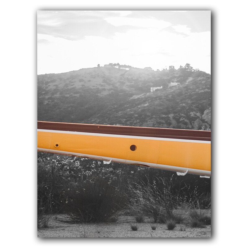 Modern Yellow Bus Landscape Wall Art Poster Prints Canva Paintings Nordic POP Pictures on Canvas for Living Room Home Decorative