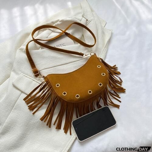 Fringe Detail Crossbody Bag