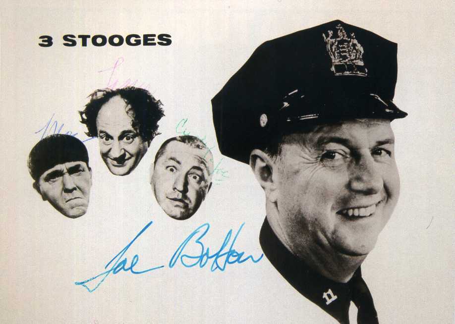 THE THREE STOOGES & JOE BOLTON Signed Photo Poster paintinggraph - Comedy Film Actors - preprint