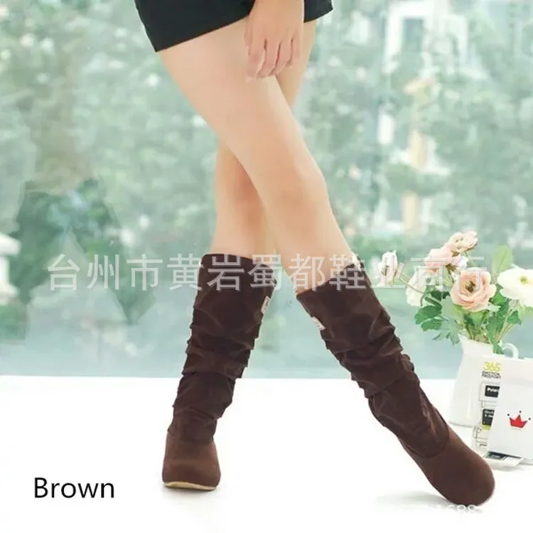 Yyvonne Hot Size 42 Yards 43 Yards Flat Bottom Boots Women's Autumn And Winter New Lace Lace Women Boots Shoes