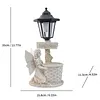 Solar Angel Garden Decor Resin Statue Outdoor Light 600mAh Battery