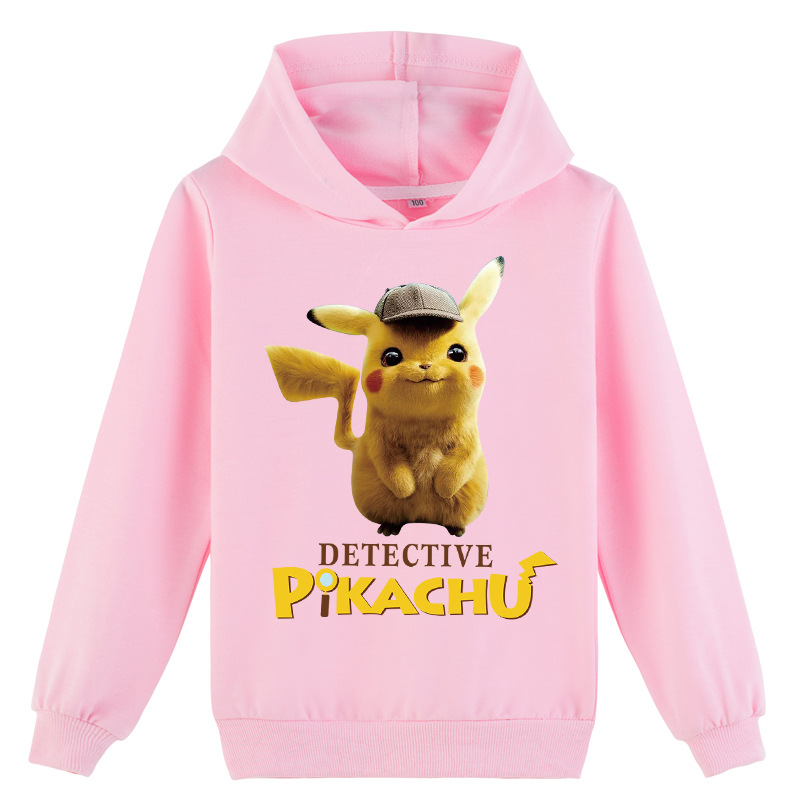 Mayoulove Pikachu Hoodie - Cute Pokemon Long Sleeve Sweatshirt for Kids and Anime Fans-Mayoulove