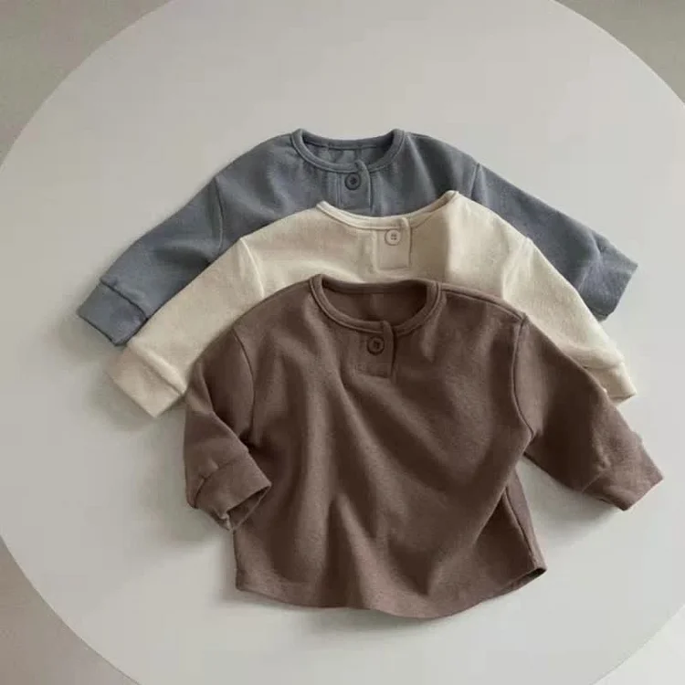 Baby Thicken Crew Neck Casual Shirt