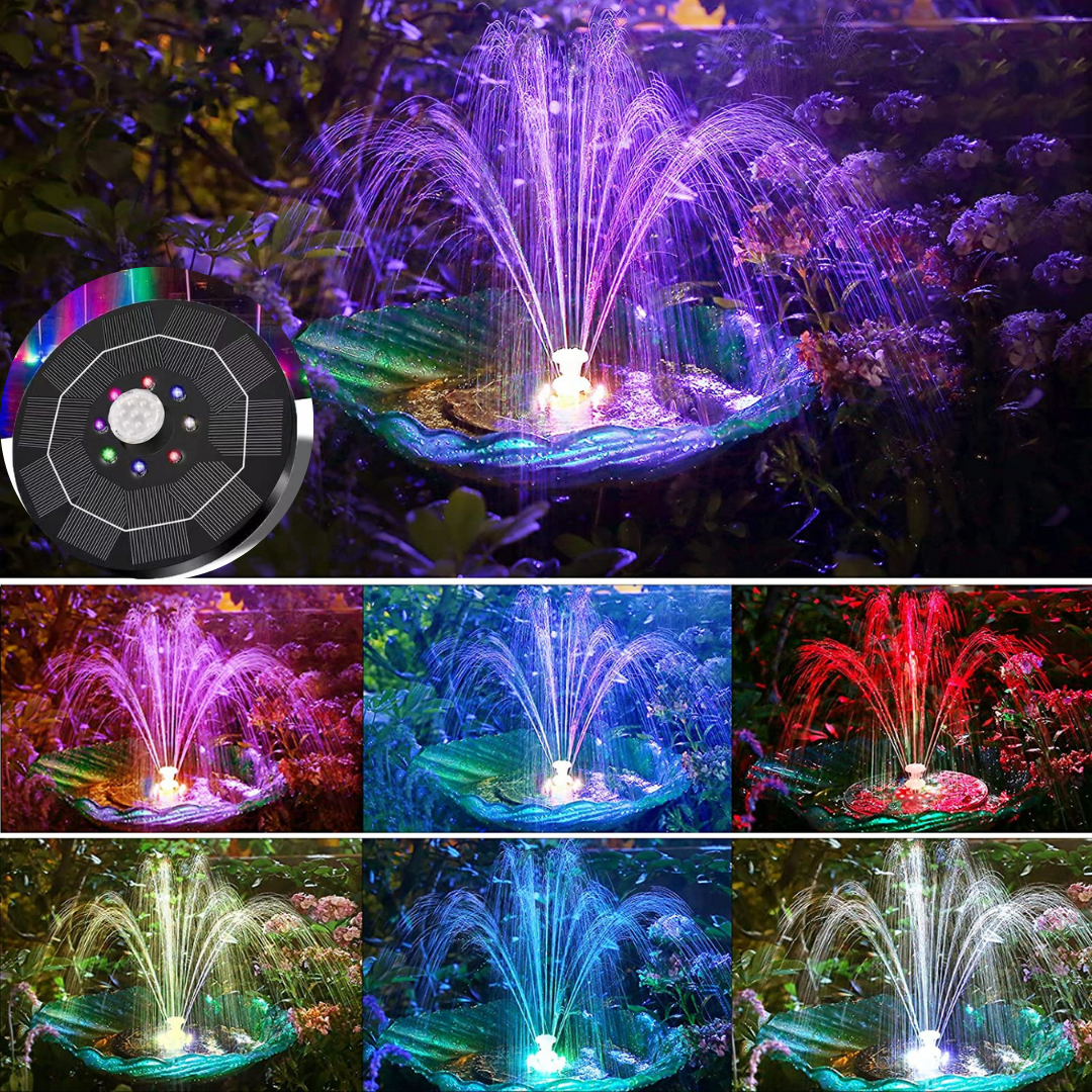（Garden Upgrade）Upgraded Solar-Powered Bird Fountain Kit