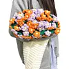 Flower Bouquet Crocheted Blankets Breathable Soft Knitting Throw Blankets Gifts