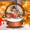 >SALE<Wooden Christmas Table Top Diamond Painting Ornament Kits Xmas Home Decor (C)