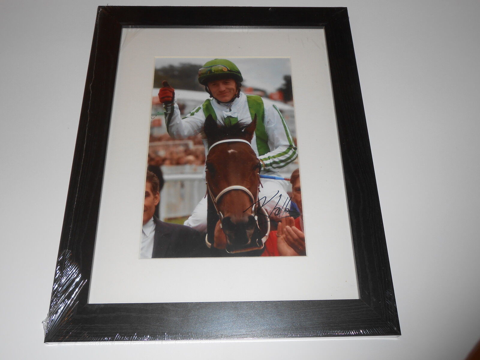 Kieren Fallon Hand Signed Oath Photo Poster painting Display Framed.