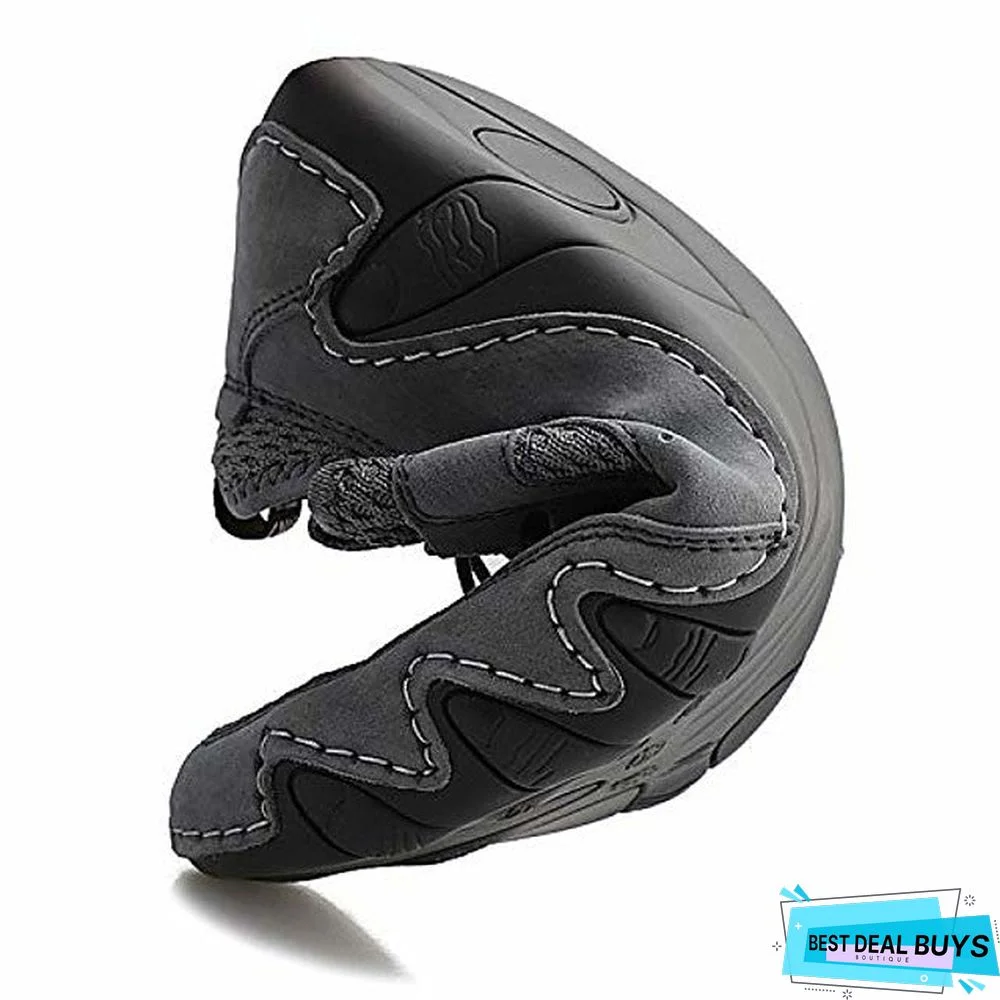 Men's Leather Driving Shoes Casual Comfort Loafer Moccasin Gray 10