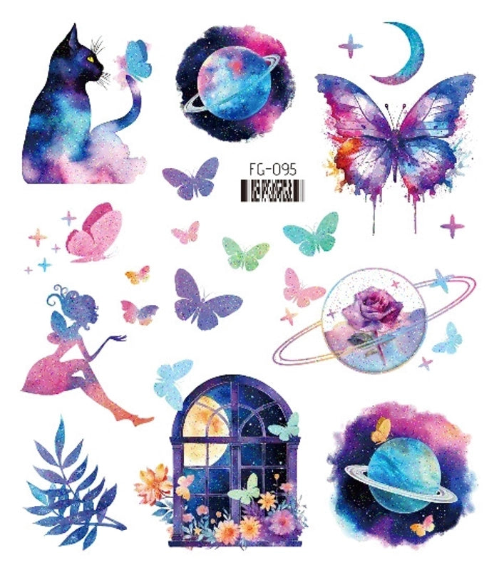 Lady Butterfly Pet Tattoos & Body Art 1 Piece