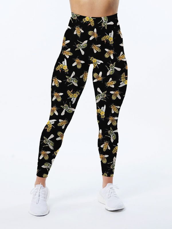 Honey to the Bee Black and White Leggings
