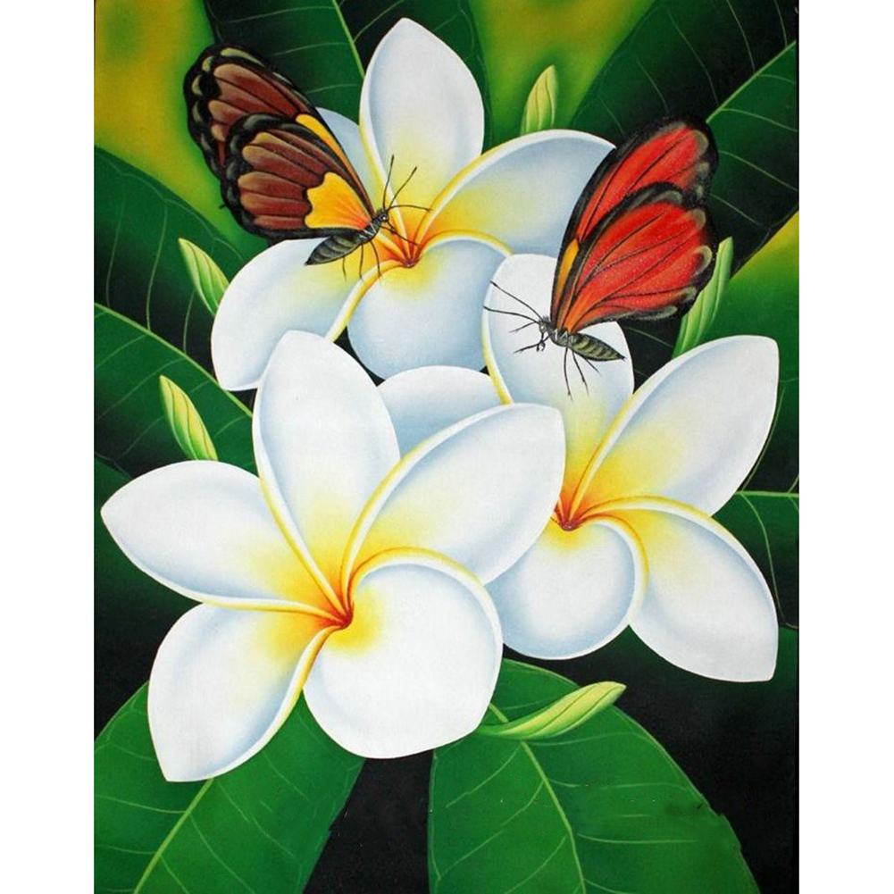 

30*40CM - Round Drill Diamond Painting - Flowers and Butterflies, 501 Original