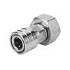 Garden Hose to Mini Power Washer Adapter Stainless Steel Leak-Proof Adapter 3/4 GHT to 1/4 Quick Connector for Car Wash & Outdoor Cleaning