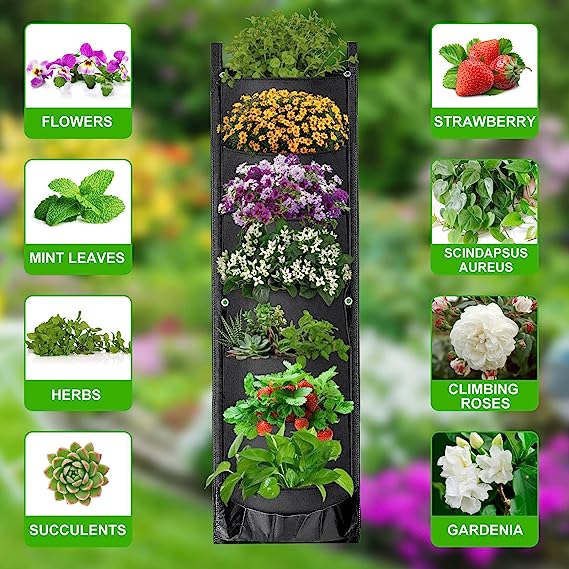 🍀$9.99 🌷- pocket hanging vertical garden wall planter