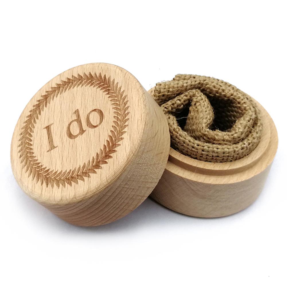 

Personalized Rustic Wedding Wood Ring Box Holder Customized Bearer Box, Jm01536, 501 Original