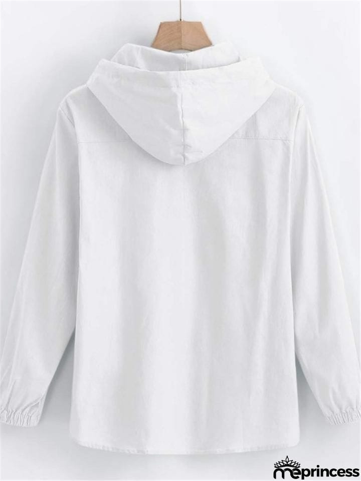 Casual Cotton Linen Long&nbsp;Sleeve Mens Lightweight Hoodie