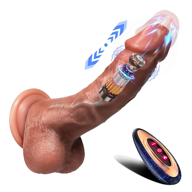 pearlsvibe -  Thrusting Dildo Vibrator Sex Toys For Women With 8 Thrusting 10 Vibrating & Heating Modes
