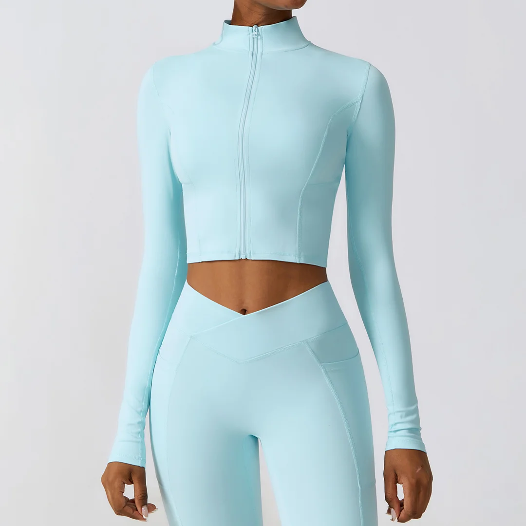 Quick-drying long sleeve yoga suit sports tops