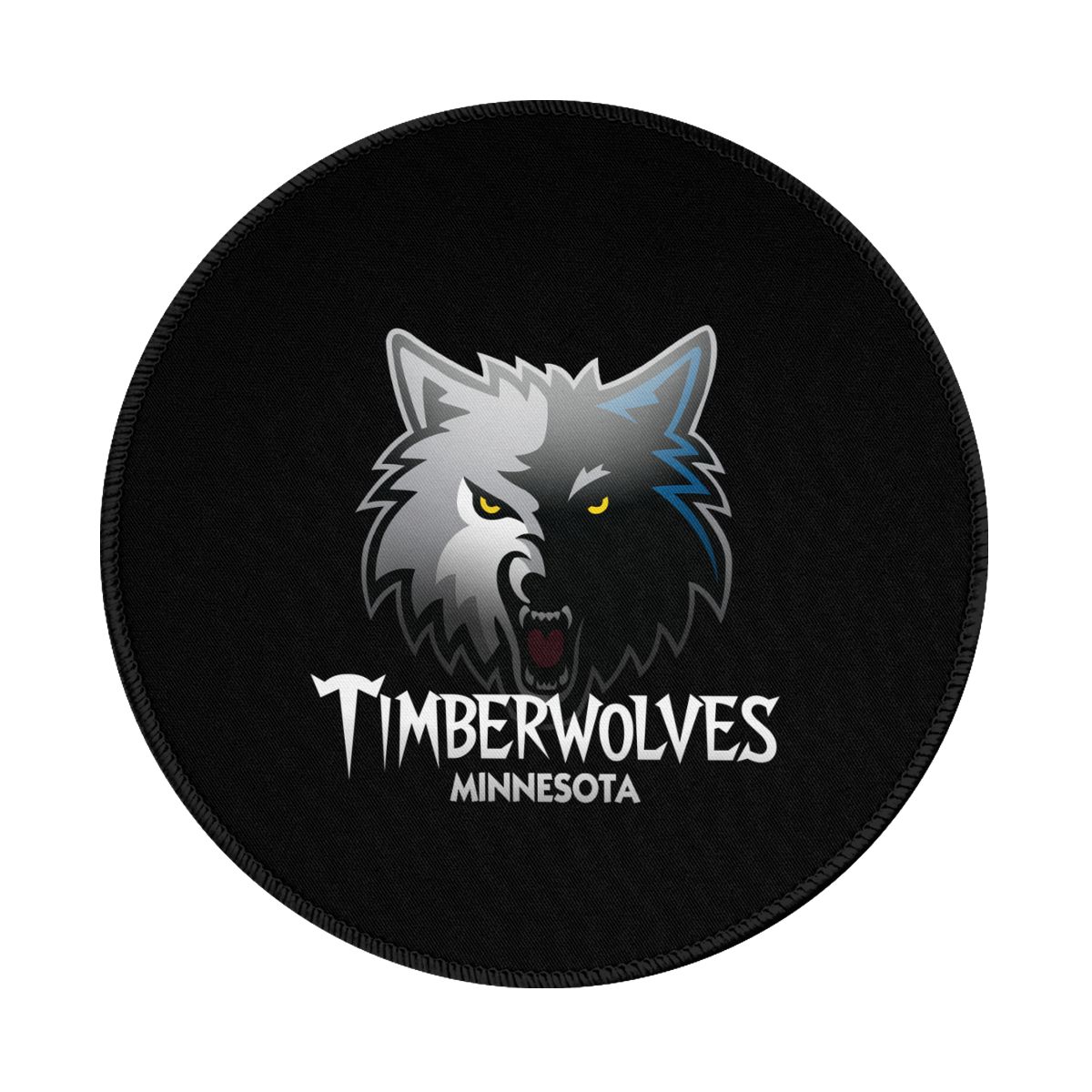 Minnesota Timberwolves Cool Waterproof Round Mouse Pad for Wireless Mouse