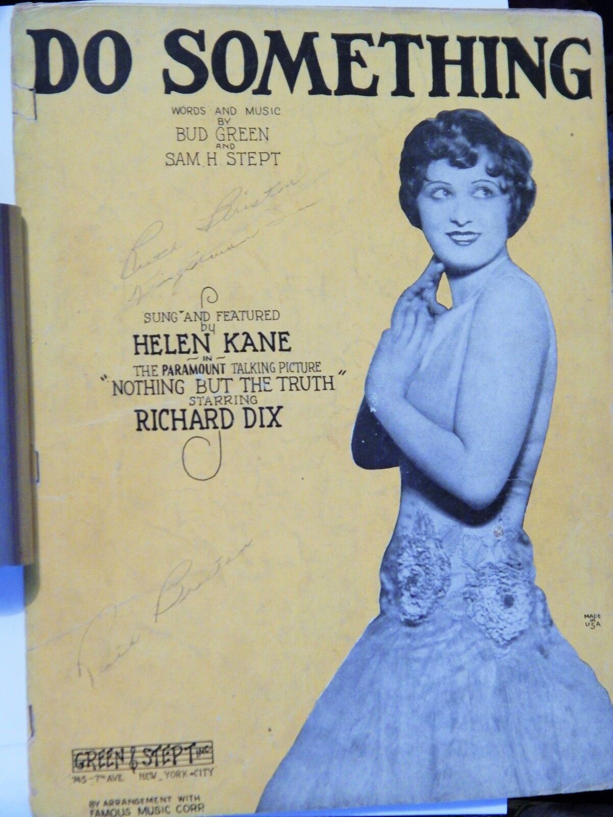 SHEET MUSIC 1929 DO SOMETHING