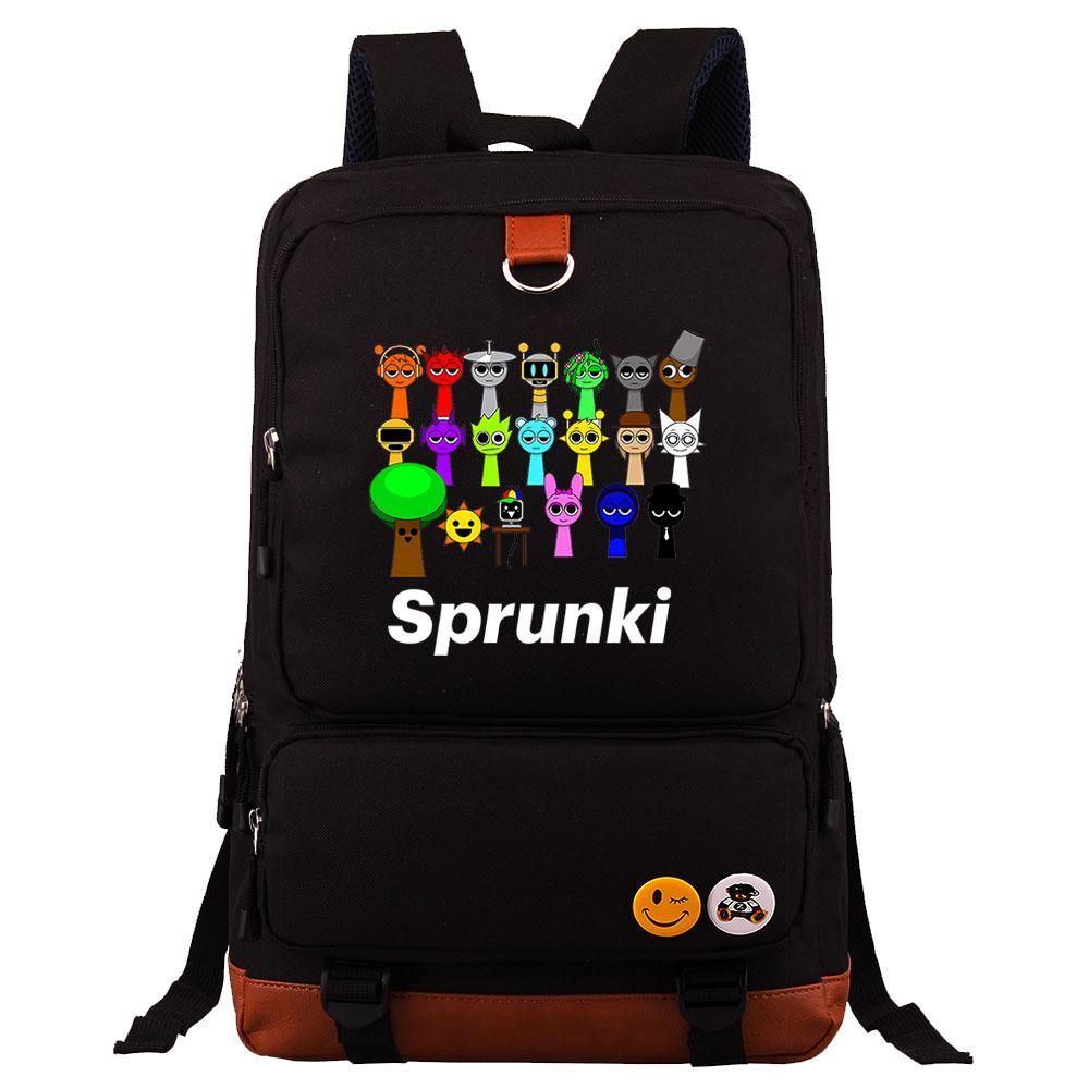 Mayoulove Sprunki Backpack Lightweight Design With Multiple Pockets For School Use-Mayoulove