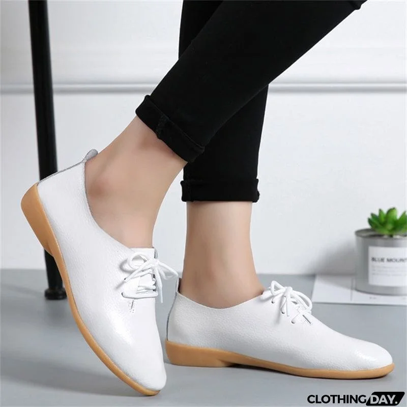 Solid Color Lightweight Round Toe Loafers