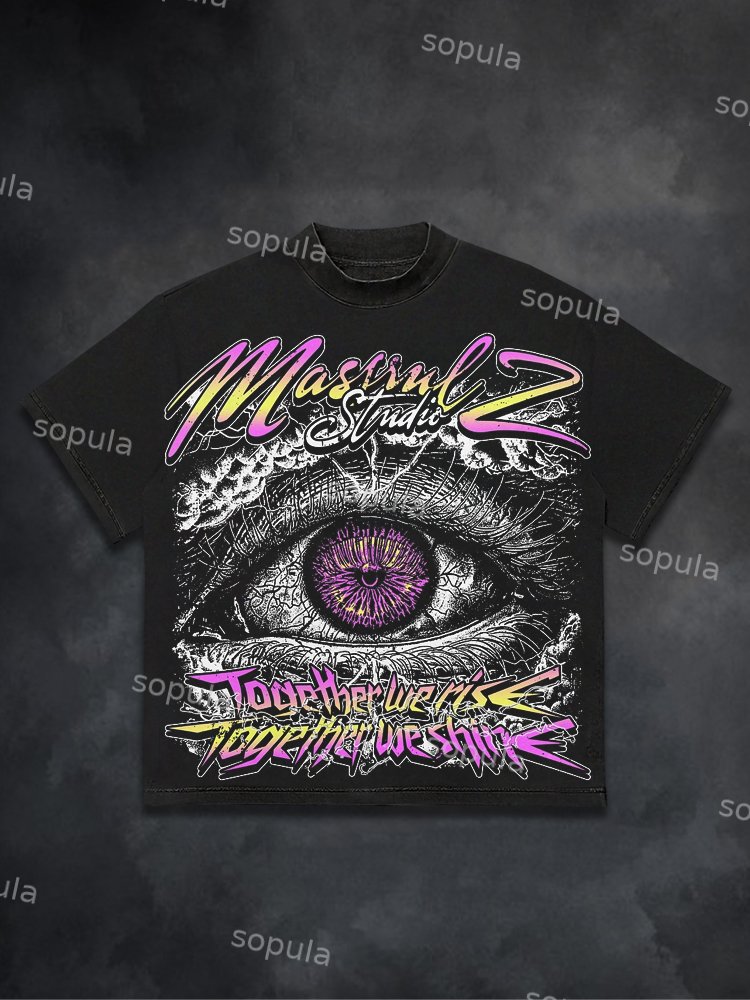 Vintage Madnessgraphic Big Eye 100% Cotton T-shirt - SOPULA