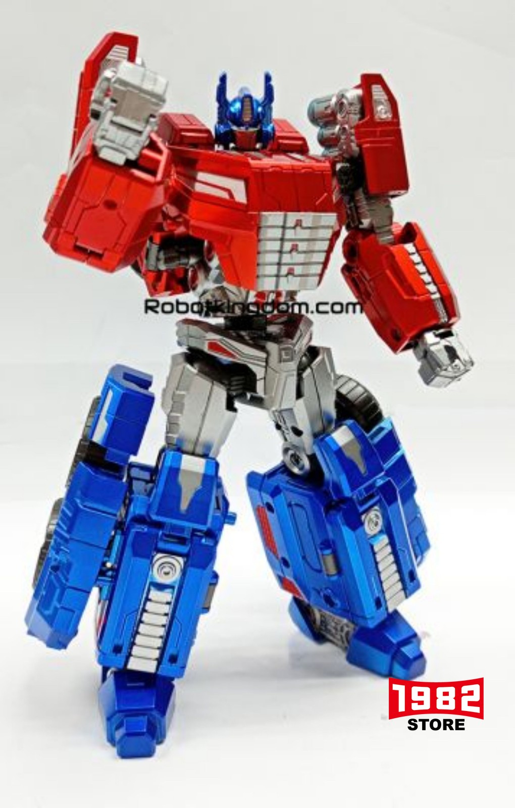 Planet X PX-10C Jupiter Metallic Optimus Prime Metal Finish Transformers Action Figure New Voyager Class 7 Inch Articulated Semi Truck Transformation Toy