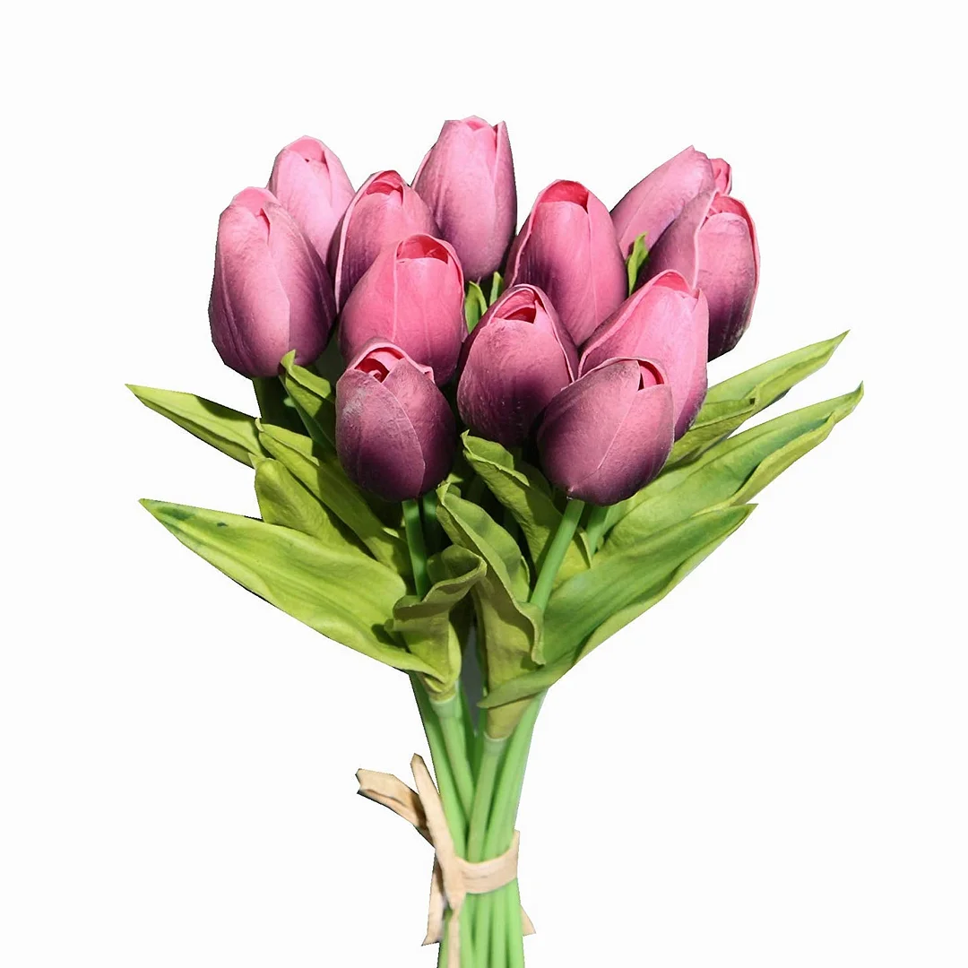 30pcs Black 14" Artificial Latex Tulips Flowers for Party Home Decoration(Vase not Include