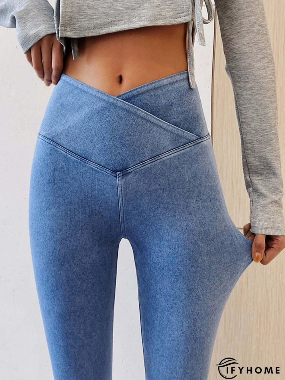 Tight Plain Denim Leggings | IFYHOME